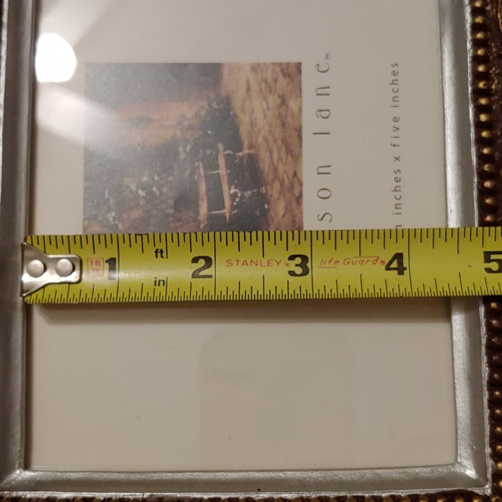 Beautiful Gold/Silver Photo Frame 5x7 Opening - Picture 6 of 7